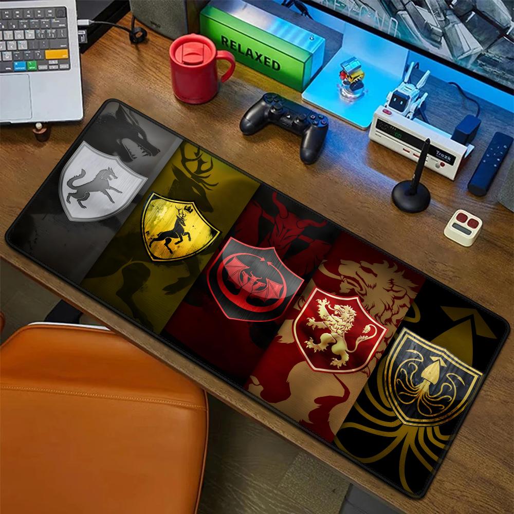 Tablet Accessories For Gaming - แผ่นรองเมาส์เกมออฟธีรอนแผ่นยางแล็ปท็อปแผ่นรองเมาส์ขนาด XXL โน้ตบุ๊คเกมเมอร์โต๊ะคอมพิวเตอร์อุปกรณ์เสริมสำหรับเล่นเกม
