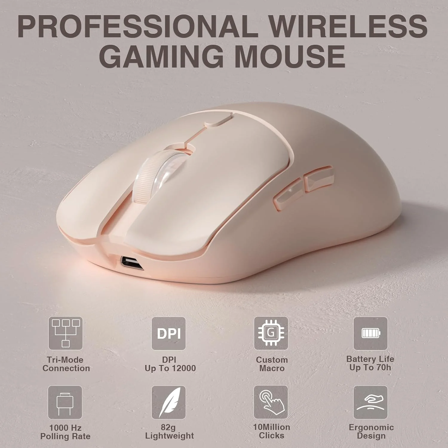 Tablet Accessories - AULA SC580X ไตร-โหมดเมาส์เกมมิ่งไร้สาย 12000DPI PAW3325 500mAh