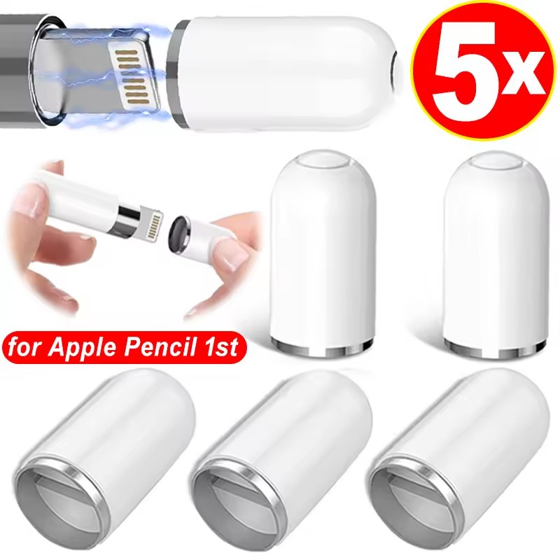 Essential Tablet Accessories - ฝาครอบแม่เหล็กสำหรับ Apple Pencil 1 ฝาครอบป้องกันปากกาสไตลัส ฝาครอบแม่เหล็กสำหรับเปลี่ยน
