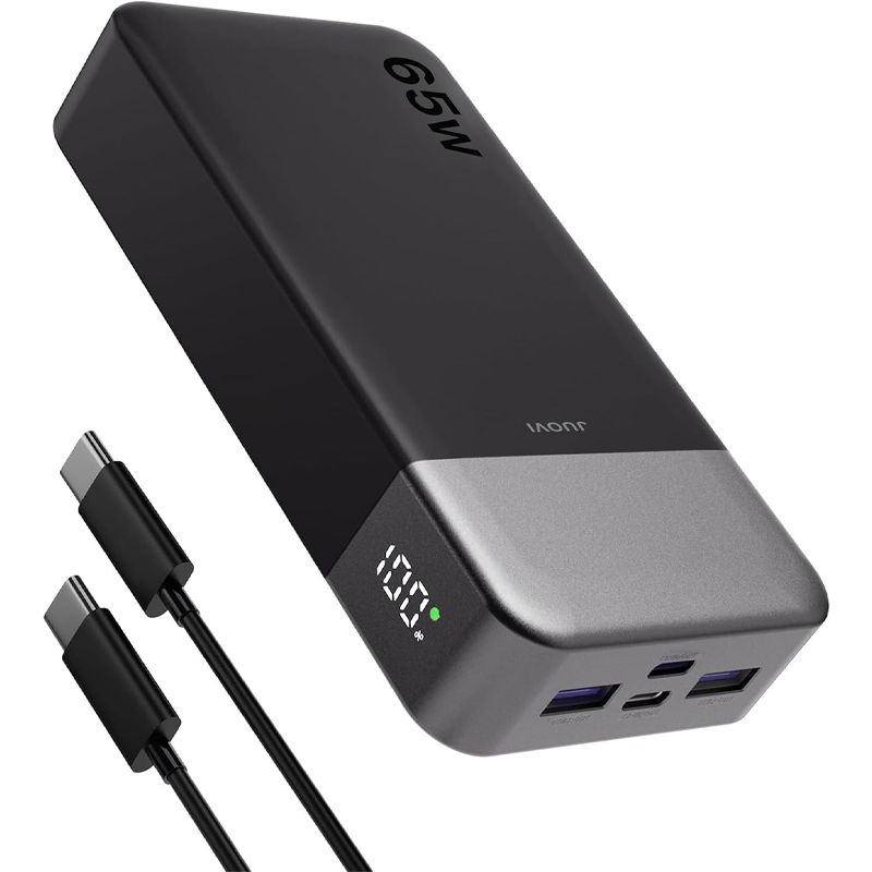 Dell Tablet Accessories - JUOVI แบตเตอรี่สำรองแบบพกพา 65W 20000mAh พาวเวอร์แบงค์ขนาดกะทัดรัด USB