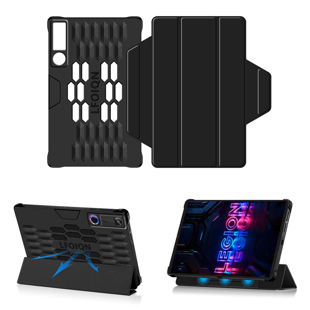 Tablet Accessories For Gaming - เคสป้องกันแบบแม่เหล็กถอดออกได้สำหรับเลอโนโว Legion Y700 รุ่นที่ 5 ฝาครอบแท็บเล็ตสำหรับเล่นเกมพร้อมขาตั้งกันกระแทก