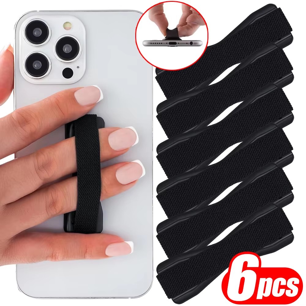 Essential Tablet Accessories - สายรัดโทรศัพท์แบบยืดหยุ่นพร้อมฐานสีดำสำหรับสมาร์ทโฟนแท็บเล็ตที่วางอเนกประสงค์สำหรับไอโฟน ซัมซุง เสี่ยวมี่ ไอแพด