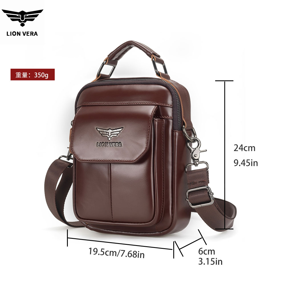 LION VERA กระเป๋าสะพายหนังแท้ส - Tablet Shoulder Bag บทวิจารณ์และราคา