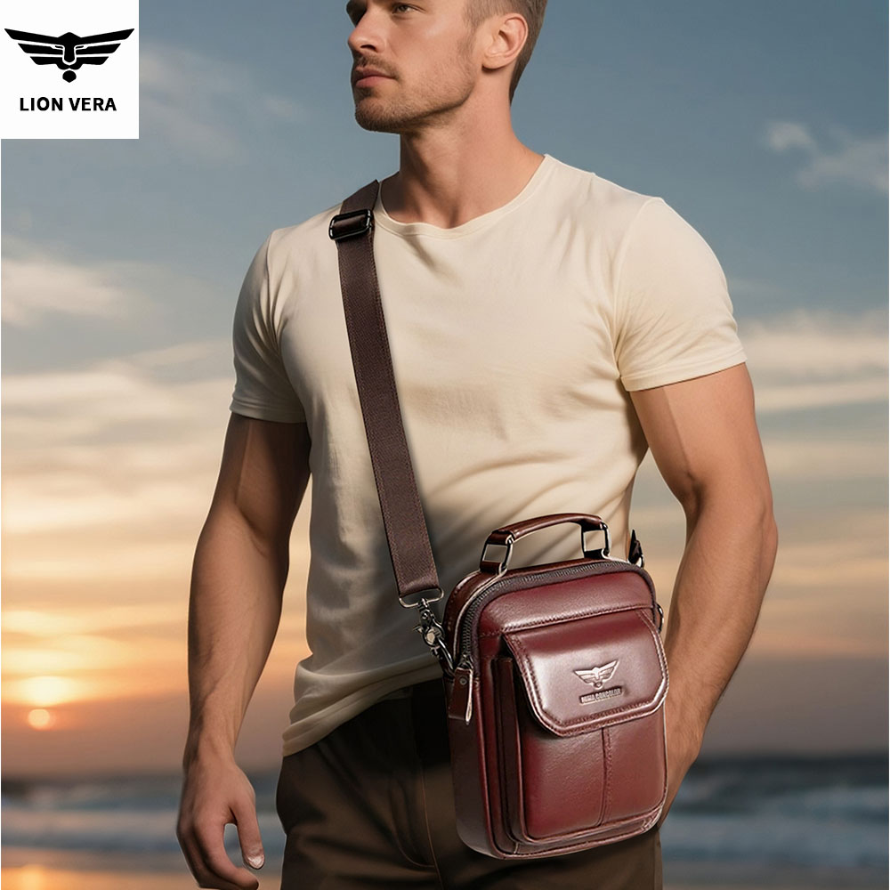 LION VERA กระเป๋าสะพายหนังแท้ส - Tablet Shoulder Bag บทวิจารณ์และราคา