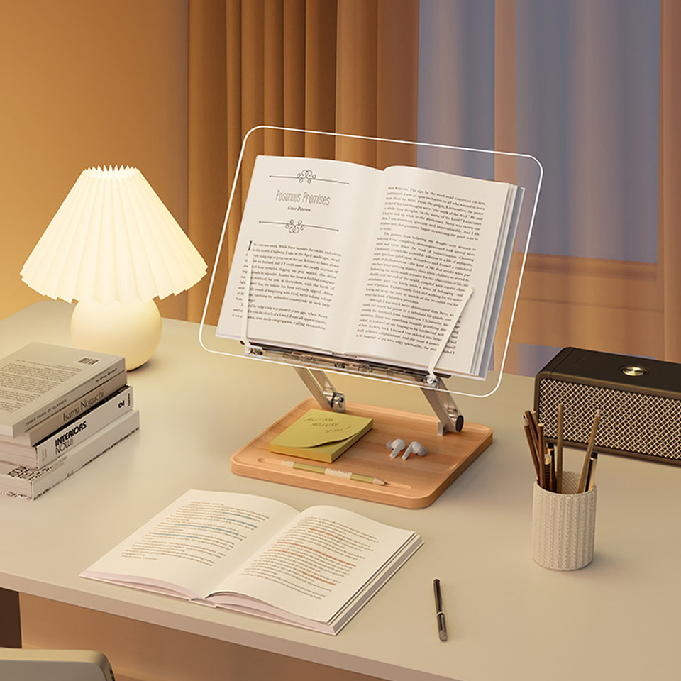 แท่นอ่านหนังสือไม้พร้อมไฟอะคริ - Laptop Tablet Accessories บทวิจารณ์และราคา