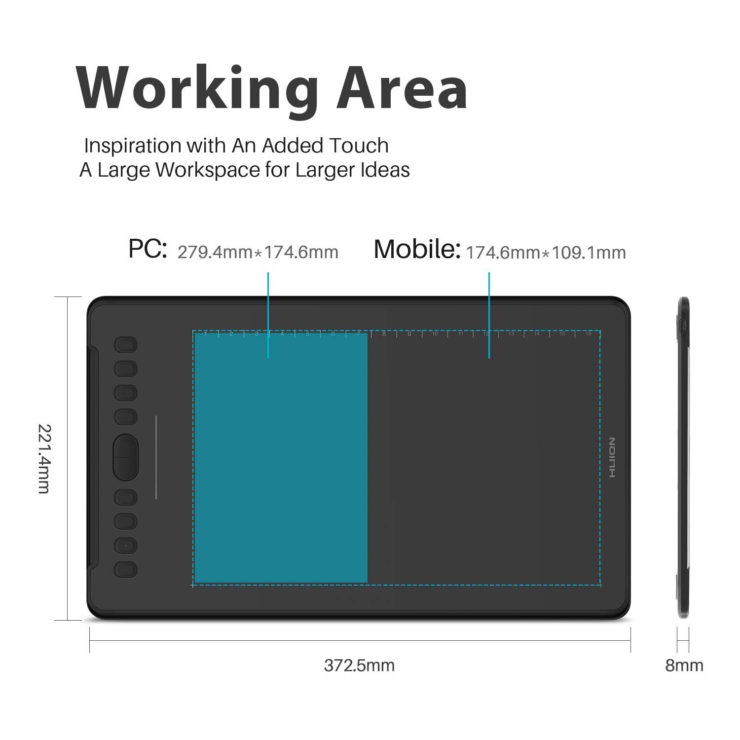 HUION H1161 แท็บเล็ตดิจิตอลแท็ - Huion Tablet Accessories บทวิจารณ์และราคา
