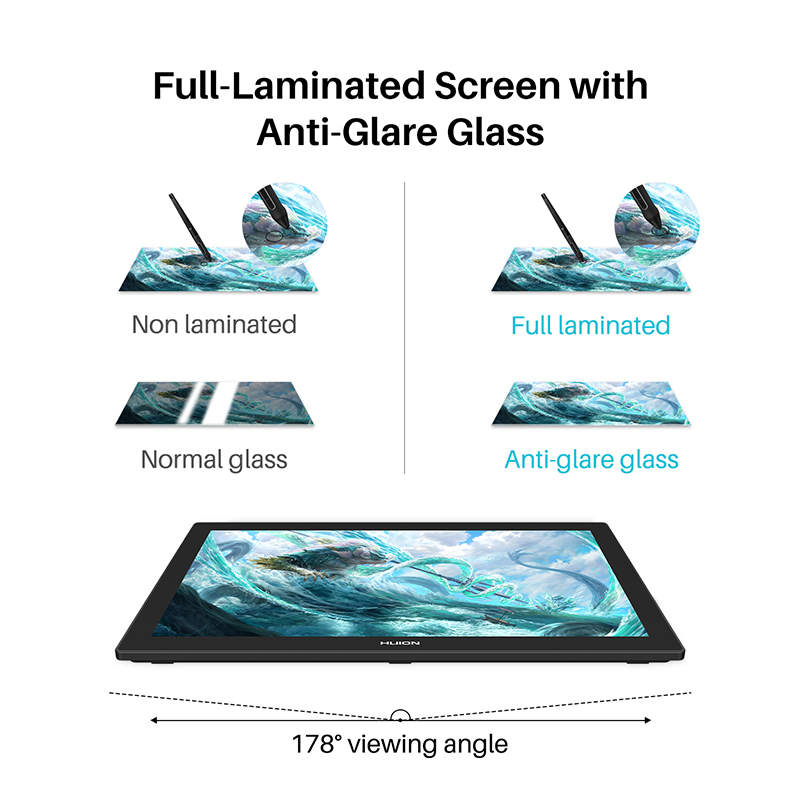 23.8 นิ้ว Huion Kamvas Pro 24  - Huion Tablet Accessories บทวิจารณ์และราคา